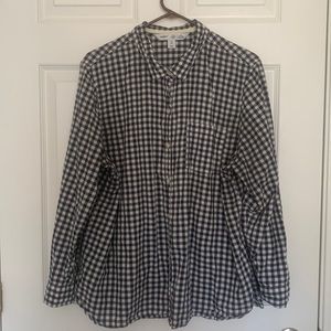 Blue and white gingham shirt